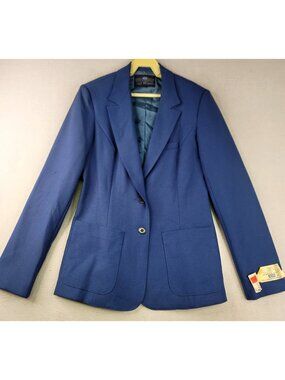 Vintage 70s Levi's Single Breasted Blazer 8 Blue Minimalist Office Old Money USA